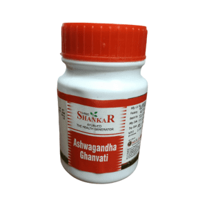 Ashwagandha Ghanvati tablets for calm energy, strength, and stress support - Ayurvedic supplement