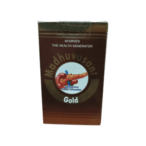 Madhuvasant Gold Tablets for blood sugar control diabetes metabolism Ayurvedic medicine.