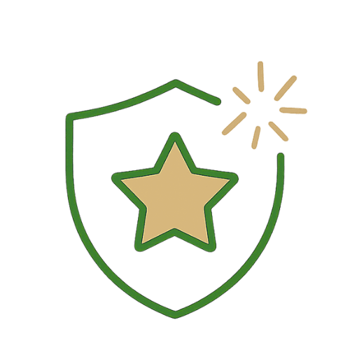 Immunity and energy booster icon representing strong natural defence and vitality support.