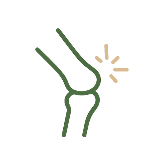 Pain relief and joint care icon representing joint health and mobility support.